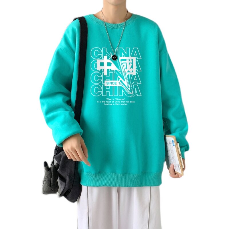 Y2754P38新款卫衣21秋冬男圆领韩版嘻哈运动外套ins港风休闲卫衣,男装卫衣,星座510A-1
