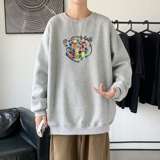Y2408P38！21年秋冬新款港风日系大码印花长袖圆领卫衣男，男装卫衣，星座510A-1