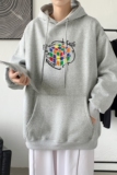 L2409P48秋冬新款卫衣男装宽松港风日系外套连帽衣服宽松卫衣，男装卫衣，星座510A-1