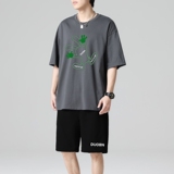 TZ3510轻奢时尚感男士短袖t恤男夏季薄款潮牌短裤休闲运动套装，男装休闲套装，星座510A-1