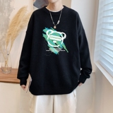 MD2825P55印花毛衣男秋季潮牌ins宽松慵懒高领针织衫潮流圆领线衣，男装针织衫/毛衣，星座510A-1