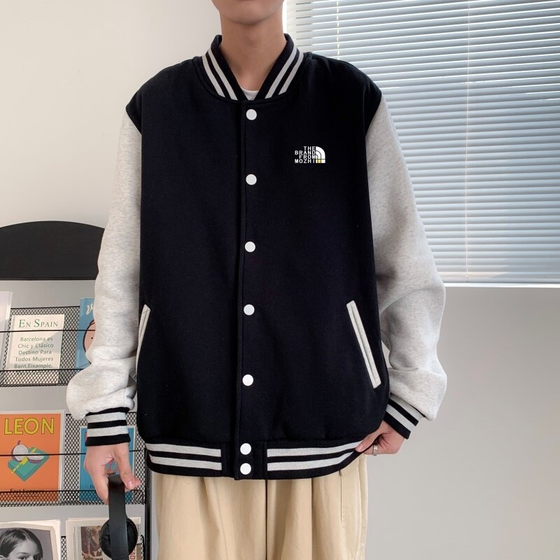 BQ3223P75港风潮牌休闲宽松夹克外套男男潮胸前小标印花棒球服,男装夹克,星座510A-1