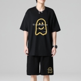 TZ3884薄款潮牌短裤休闲运动套装轻奢时尚感男士短袖t恤男夏季，男装休闲套装，星座510A-1