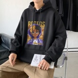 LD5671P38运动休闲宽松学生美式复古印花卫衣男连帽高街潮牌潮流，男装卫衣，星座510A-1