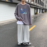 港风纯棉短袖t恤男夏季宽松青少年帅气半袖衣服潮牌潮流2025新款，男装T恤，星座510A-1