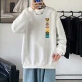 Y2845P38圆领卫衣男春秋季潮ins宽松休闲港风情侣长袖上衣，男装卫衣，星座510A-1