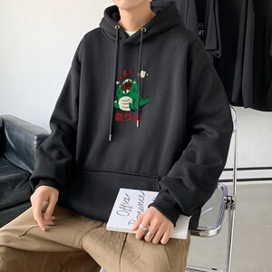 L2850P48秋卫衣2023秋新款港风ins连帽套头印花卫衣外套学生男女图片