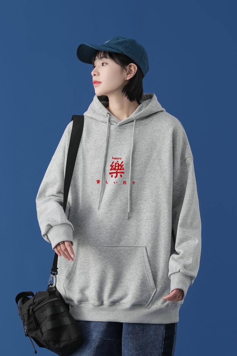 L2921P65中性模特2022冬季男卫衣秋新款加绒加厚连帽套头印花卫衣,男装卫衣,星座510A-1