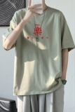 T2298P25港风室内2022夏新款纯色T恤纯棉宽松五色可选男女情侣T恤，男装T恤，星座510A-1
