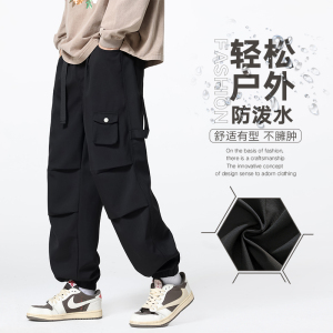 K1537P55运动工装裤男春季新款青少年潮牌束脚休闲裤2025春季新款图片