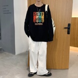 C2880P30潮牌圆领长袖t恤男纯棉潮情侣打底2022新韩版港风T恤，男装T恤，星座510A-1