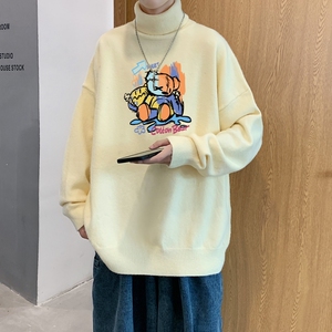 MG2703P65高领毛衣男宽松慵懒针织衫外套港风男生打底衫内搭线衣图片