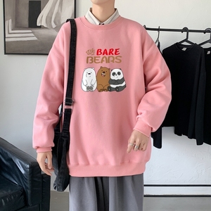 Y2833P38秋卫衣2022秋冬男圆领韩版嘻哈运动外套ins港风休闲上衣图片