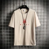 T2298P25网格挂拍短袖t恤男ins潮牌小众宽松夏季半袖衣服原宿港风，男装T恤，星座510A-1