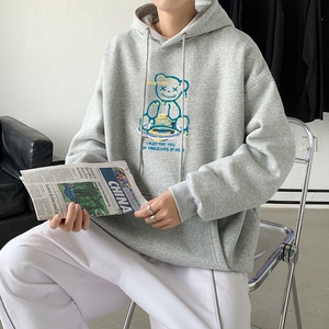 L2477P48新款连帽卫衣港风休闲外套男宽松ins潮春秋季套头衫图片