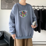 Y2408P38新款21年秋圆领卫衣男大码韩版宽松长袖外套男港风卫衣，男装卫衣，星座510A-1