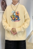 MD2704P55印花毛衣男秋季潮牌ins宽松慵懒高领针织衫潮流圆领线衣，男装针织衫/毛衣，星座510A-1