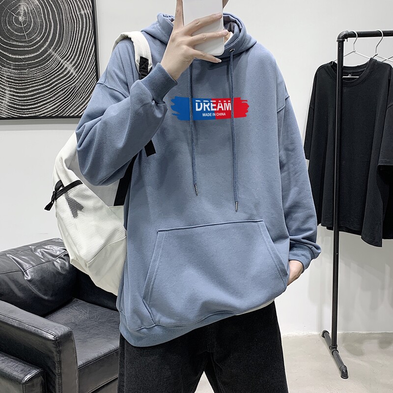 L1556P45春装中性情侣大码加厚印花卫衣潮流港风连帽宽松休闲帽衫,男装卫衣,星座510A-1