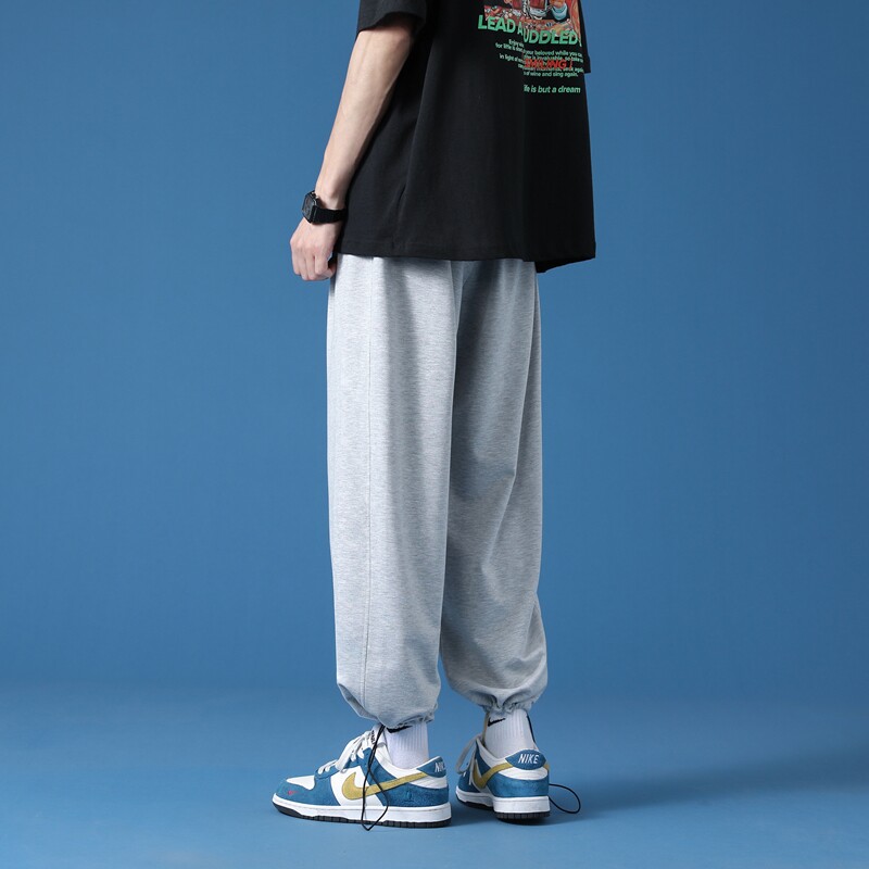 K2071P48运动裤卫裤男2022春夏韩版ins潮流修身束脚宽松休闲裤子,男装休闲裤,星座510A-1
