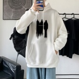 LD5676P38重磅帽衫青少连帽卫衣男潮牌嘻哈美式oversize高街情侣，男装卫衣，星座510A-1