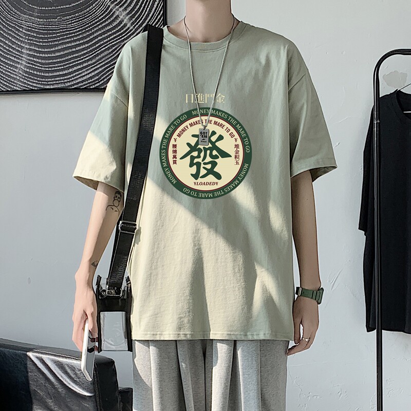 2021港风夏季宽松男女情侣短袖T恤 XZ1102-1-T1703-P25图片