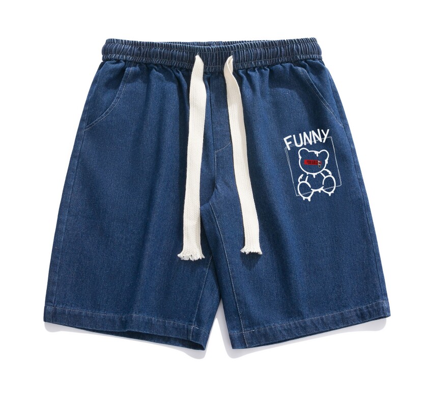DN3807P45牛仔裤子男士短裤夏季薄款外穿潮牌宽松直筒休闲男生,男装休闲裤,星座510A-1