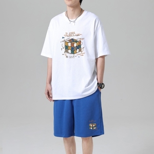 TZ3670休闲运动套装轻奢男夏季薄款潮牌短裤时尚感男士短袖t恤图片