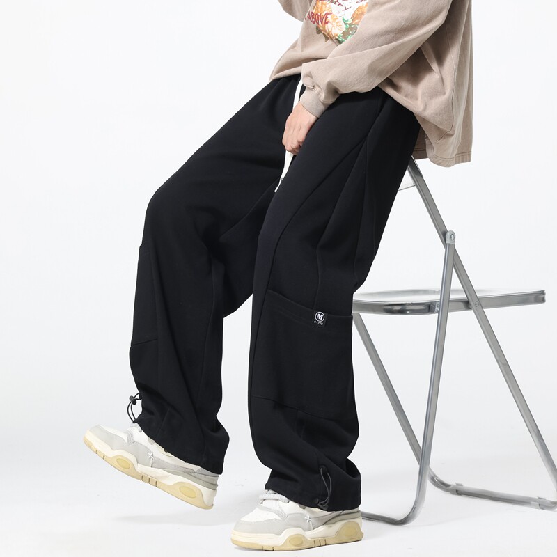 K1567P45春季宽松潮牌高街青少年运动工装长裤子美式休闲裤男生,男装休闲裤,星座510A-1