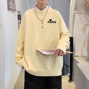 MD2815P55圆领针织衫男韩版潮流宽松休闲衣服秋季ins港风日系毛衣图片