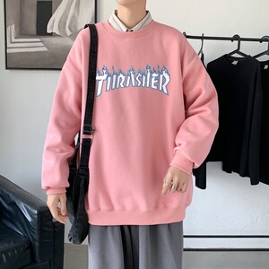 Y2845P38秋卫衣2023秋冬男圆领韩版嘻哈运动外套ins港风休闲上衣图片
