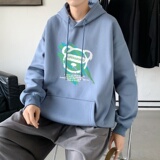 L2826P48港风秋装2022新款潮趣印花学生潮流男女情侣连帽卫衣，男装卫衣，星座510A-1
