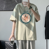 2021港风夏季宽松男女情侣短袖T恤XZ1102-1-T1677-P25，男装T恤，星座510A-1