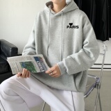L2821P48韩版ins男士学生宽松运动连帽卫衣秋冬加绒情侣外套，男装卫衣，星座510A-1