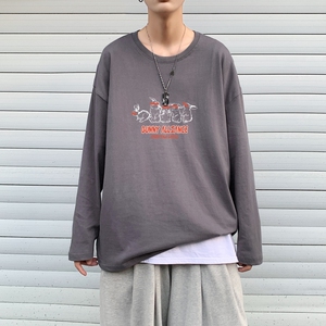 C2617P30长袖t恤男ins潮牌男生体恤宽松打底衫内搭上衣服秋衣纯棉,穿搭男生阮经天图片