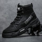 X2520P42秋季马丁靴中帮搭扣款男靴圆头潮流男士皮靴做旧复古皮鞋，男鞋马丁靴，星座614-1