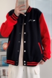 BQ3227P75港风潮牌休闲宽松夹克男潮胸前小标印花棒球服外套男，男装夹克，星座510A-1