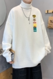 MG2853P65高领毛衣男休闲百搭潮牌2022年新款bf慵懒风简约针织衫，男装针织衫/毛衣，星座510A-1