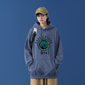 L2479P48中性模特新款卫衣男装宽松港风日系外套连帽衣服宽松卫衣图片