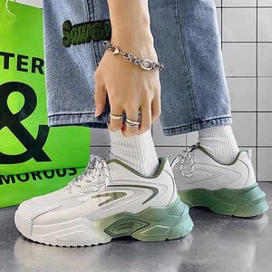 鞋子男鞋潮流春夏港风新款男鞋运动网面鞋老爹鞋男shoes图片