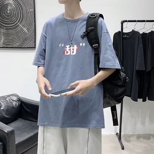 2021港风夏季宽松男女情侣短袖T恤 XZ1102-1-T1678-P25图片