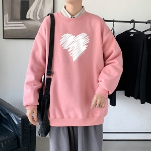 Y2610P38主推 2021秋季ins潮男士潮趣印花卫衣时尚圆领宽松上衣图片