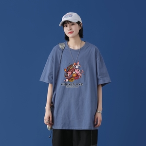 T1546P25蒙马特女模夏季短袖男女潮流宽松百搭纯棉打底衫宽松T恤图片