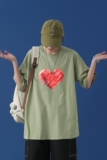 T1685P25@中性风夏装新款简单字母印花宽松版圆领短袖T恤，男装T恤，星座510A-1