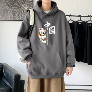 L2415P48秋装2022新款潮趣印花学生潮流男女情侣连帽卫衣图片