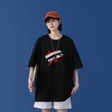 T1686P25/2022新款潮嘻哈印花T恤男潮牌宽松百搭T蓝墙中性，男装T恤，星座510A-1