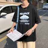 T3354P25男港风T恤落肩款宽松T恤克莱因蓝T仓库一件起正常配送中，男装T恤，星座510A-1