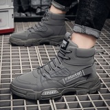 X2520P42秋新款韩版高帮男鞋男增高工装百搭潮靴子男靴复古马丁靴，男鞋马丁靴，星座614-1