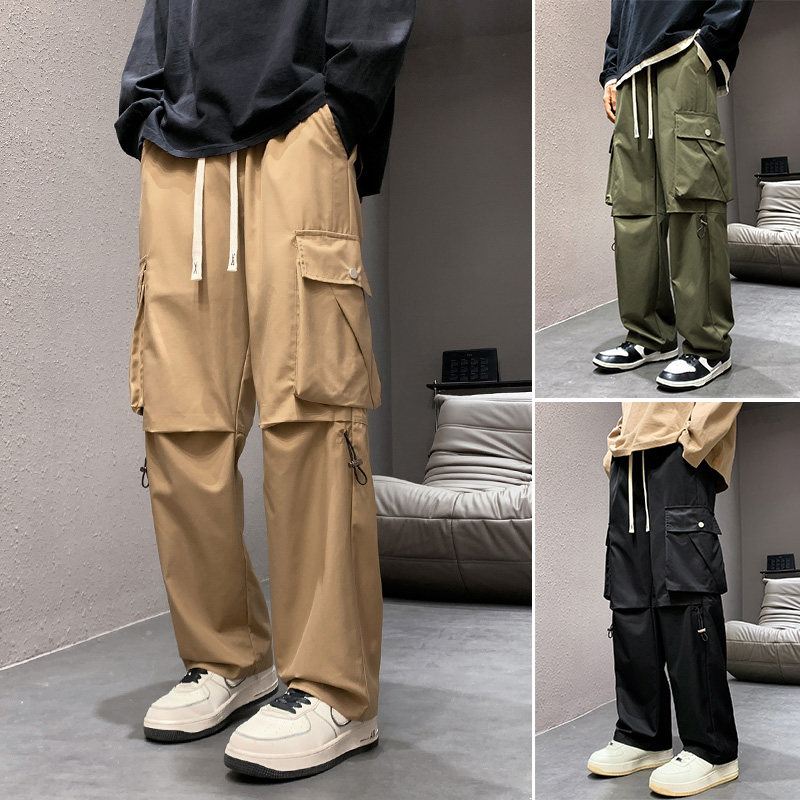K7920P39美式高街工装裤男时尚潮牌户外机能冲锋裤直筒休闲长裤子,男装休闲裤,星座510A-1