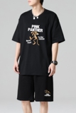 TZ3511休闲运动套装轻奢时尚感男士短袖t恤男夏季薄款潮牌短裤，男装休闲套装，星座510A-1
