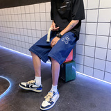 DN3808P45港风牛仔短裤男宽松休闲韩版日系港风潮牌工装短裤男，男装牛仔裤，星座510A-1